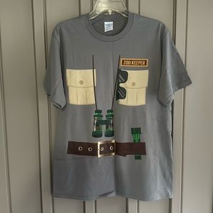 Zoo Keeper Halloween Costume Shirt size Medium